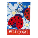 Patriotic Ladybugs Applique Garden Flag - Flagladyusa