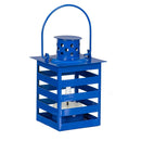 Patriotic Striped Lantern w/ LED Candle - Flagladyusa