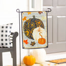 Patterned Pumpkins and Leaves Suede Flags - Flagladyusa