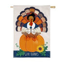 Patterned Turkey Burlap Banner - Flagladyusa