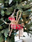 Plaid Reindeer Ornament - Flagladyusa