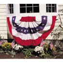 Pleated Full Fan Bunting Cotton Sheeting - 4 ft. X 8 ft. - Flagladyusa