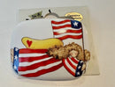 Porcelain Angel One Star Pin - Flagladyusa