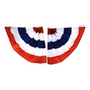 Pre - pleated Half Fans Decorators' Bunting - Nyl - Glo - One Pair 3 ft. X 3 ft. - Flagladyusa