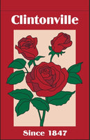 Printed Clintonville Roses Banner - Flagladyusa