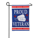 Proud Vetean Garden Applique Flag - Flagladyusa