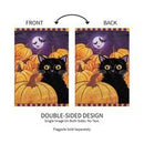 Pumpkin Patch Cat Applique Garden Flag - Flagladyusa