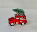 Red Christmas Truck Ornament - Flagladyusa