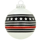 Red Line Glass Ornament - Flagladyusa