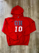 Red Ohio State Buckeyes OH - IO Hoodie - Flagladyusa