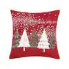 Red Snow Covered Tree Pillow - Flagladyusa
