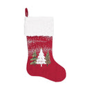 Red Snow Covered Tree Stocking - Flagladyusa