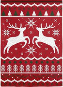 Reindeer Christmas Burlap Garden Flag - Flagladyusa