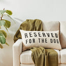 Reserved for the Dog Cotton Lumbar Pillow - Flagladyusa