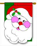 Santa Face Banner Flag 28 x 40 inch Christmas - Flagladyusa