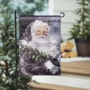 Santa in the Winter Lustre Garden Flag - Flagladyusa