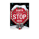 Santa Please Stop Here Applique Garden Flag - Flagladyusa
