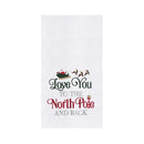 Santa's Sleigh Love You to the North Pole and Back Flour Sack Towel - Flagladyusa