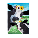 Say Cheese Cows Garden Burlap Flag - Flagladyusa