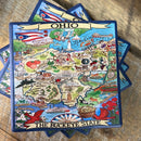 Set of 4 Ohio Coasters - Flagladyusa