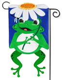 Shaped Frog Burlap GF - Flagladyusa