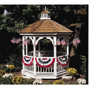 Small Pre - pleated Fan Bunting Decoration 18 in. X 36 in. Polycotton blend. - Flagladyusa