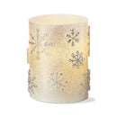 SnowFlake LED Pillar Candle - Flagladyusa