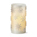 SnowFlake LED Pillar Candle - Flagladyusa