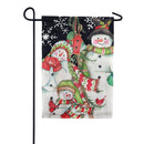 Snowman Holiday Suede Garden Flag - Flagladyusa