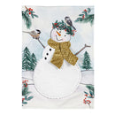 Snowman Linen Garden Flag - Flagladyusa
