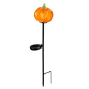 Solar Powered Glass Pumpkin Garden Stake - Flagladyusa