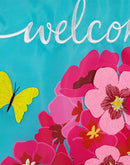 Spring Geraniums Applique Garden Flag - 12.5" x 18" - Flagladyusa