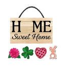 Spring Interchangeable Home Sweet Home Door Décor - Flagladyusa