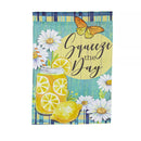Squeeze the Day Mason Jar Garden Suede Flag - Flagladyusa
