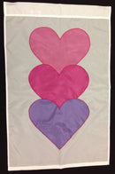 Stacked Hearts Banner Flag 28 x 40 inch Valentine's Day - Flagladyusa