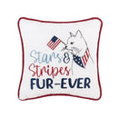 Stars and Stripes Cat Decorative Pillow - Flagladyusa