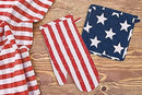 Stars and Stripes Pot Holder and Over Mitt Set - Flagladyusa
