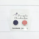 Stars and Stripes Wooden Stud Earrings - Flagladyusa