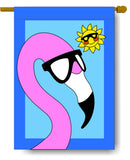 Summer Party Flamingo Banner Flag 28 x 40 inch - Flagladyusa