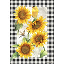 Sunflower and Goldfinch Garden Suede Flag - Flagladyusa