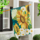 Sunflower Bloom Burlap Flag - Flagladyusa