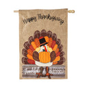 Thankful & Blessed Turkey Burlap Banner - Flagladyusa