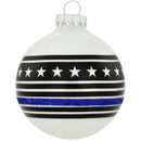 Thin Blue Line Glass Ornament - Flagladyusa