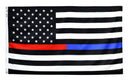 Thin Red/Blue Line US Flags - Flagladyusa