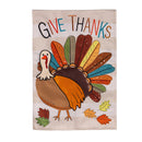 Tom Turkey Thanksgiving Burlap Garden Flag - Flagladyusa