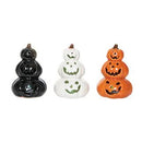 Triple Halloween Pumpkin Stack W/LED White or Orange - Flagladyusa