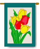 Tulips Banner Flag 28 x 40 inch Flowers, Spring, Summer - Flagladyusa