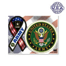 United States Army Combo Ribbon and Circle Magnets - Flagladyusa