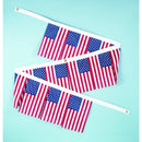 U.S. Flag Garland - 12 ft. length - Flags are 8 in. x 12 in. Polyester/Cotton blend. - Flagladyusa