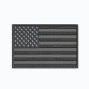 USA FLAG, BLACK & GRAY - AMERICAN PRIDE - BIKER - SHOULDER/IRON ON EMBROIDERED PATCH - Flagladyusa